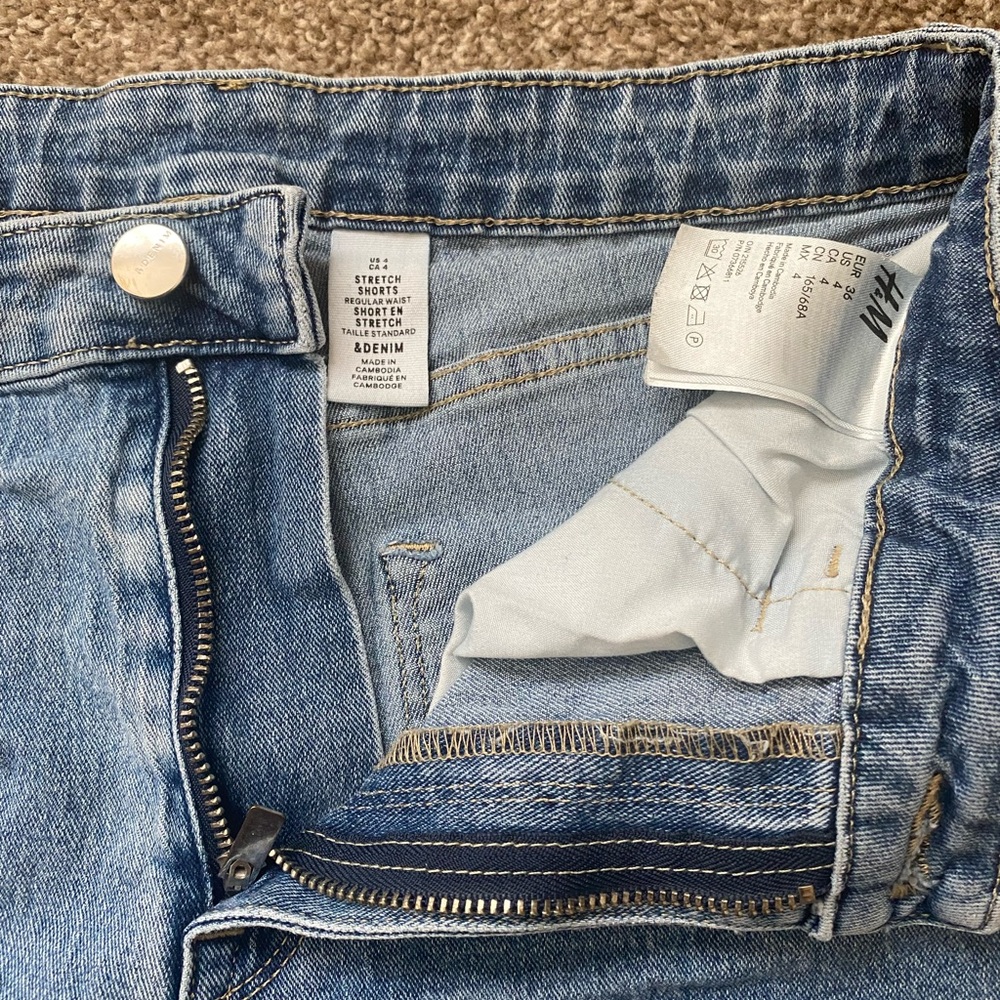 Cuffed Denim Shorts - Picture 2 of 4